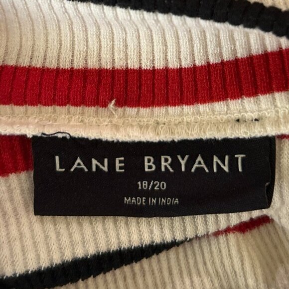 Lane Bryant SZ18/20 Blk Red White Stripe Sweater Parisian Capsule Preppy Academi - Picture 8 of 11